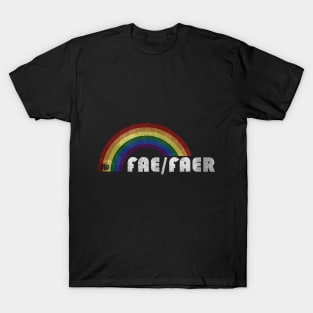 Grunge LGBT+ Pride - Fae/Faer Pronouns T-Shirt